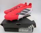 adidas League Laceless Firm Ground Soccer Cleats Red White Size 10
