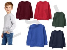 Kids School Jumper Crew Neck Uniform Fleece Sweatshirt Jumper Boys & Girls