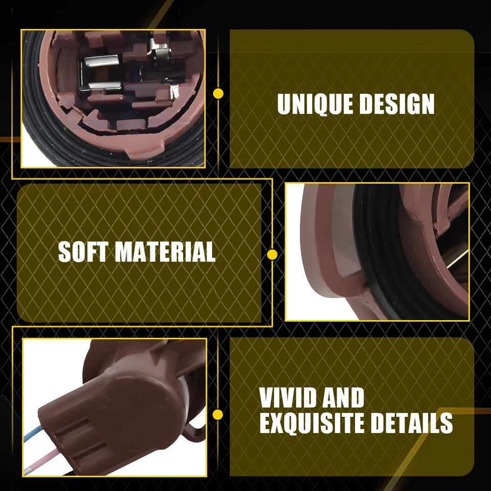 3157 3156 Bulb Socket Brake Turn Signal Light Harness Wire Plug Connector 4PCS Foto 4 de 4