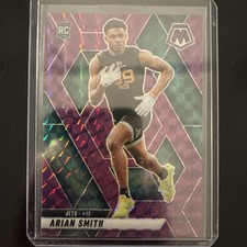 2025 Panini Mosaic Arian Smith Rookie RC Purple Prizm /49 SP New York JETS