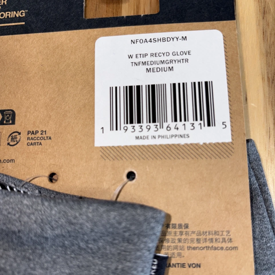 Guante para mujer THE NORTH FACE Etip reciclado pantalla táctil invierno correr talla M nuevo con etiquetas Foto 4 de 4