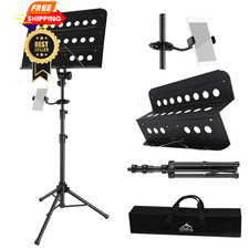 EASTROCK Sheet Music Stand Professional with Portable Folding panel, black
