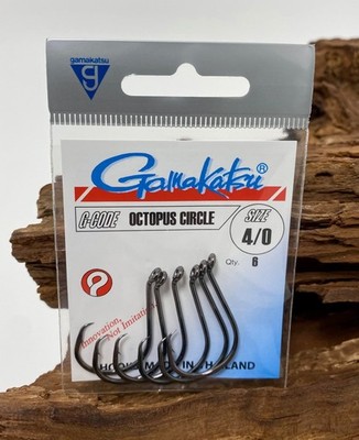 Gamakatsu Octopus Circle Hooks NS Black 1/0 2/0 4/0 6/0 8/0 Meeresangeln NEW OVP