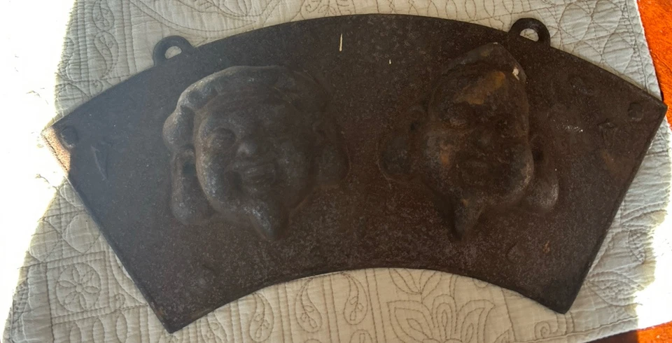 EBISU DAIKOKUTEN DIOS HIERRO Colgante de Pared 16.9 pulgadas MEIJI Estatuilla Antigua Japonesa Foto 2 de 4