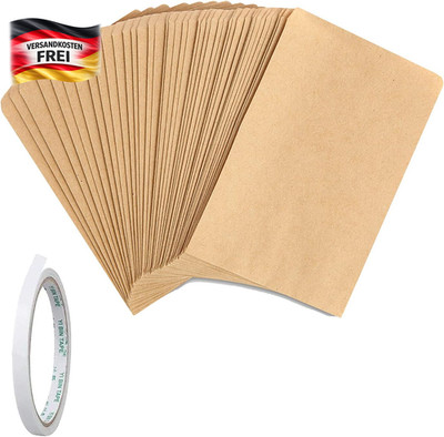 Mini Kraftpapier Tüten 9x12cm für Samen Schmuck Süßigkeiten umweltfreundlich