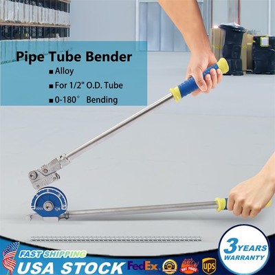 Tube Bender 1/2 inch Pipe Bending Capacity 180 Degrees Bending Anti-skid Handle