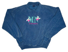 *VTG* Wek The World 90s Women's Blue Denim Minnesota Sweatshirt; Made in USA; XL