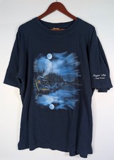 VTG 90s Maggie Valley Moonlight Cabin Lake 2XL XXL Shirt Single Stitch USA Made