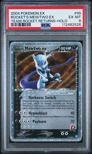 2004 POKEMON EX TEAM ROCKET RETURNS ROCKET'S MEWTWO EX #99 PSA 6 EX #112482526