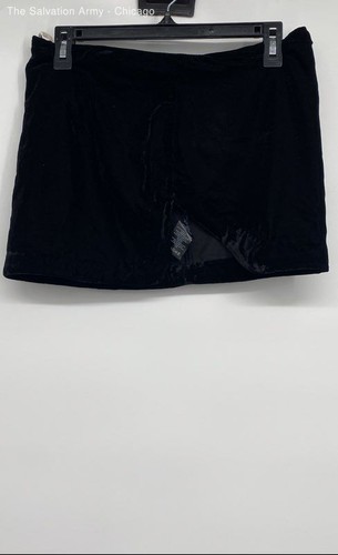 Free People Womens Black Elastic Waist Casual Back Zip Mini Skirt Size 2