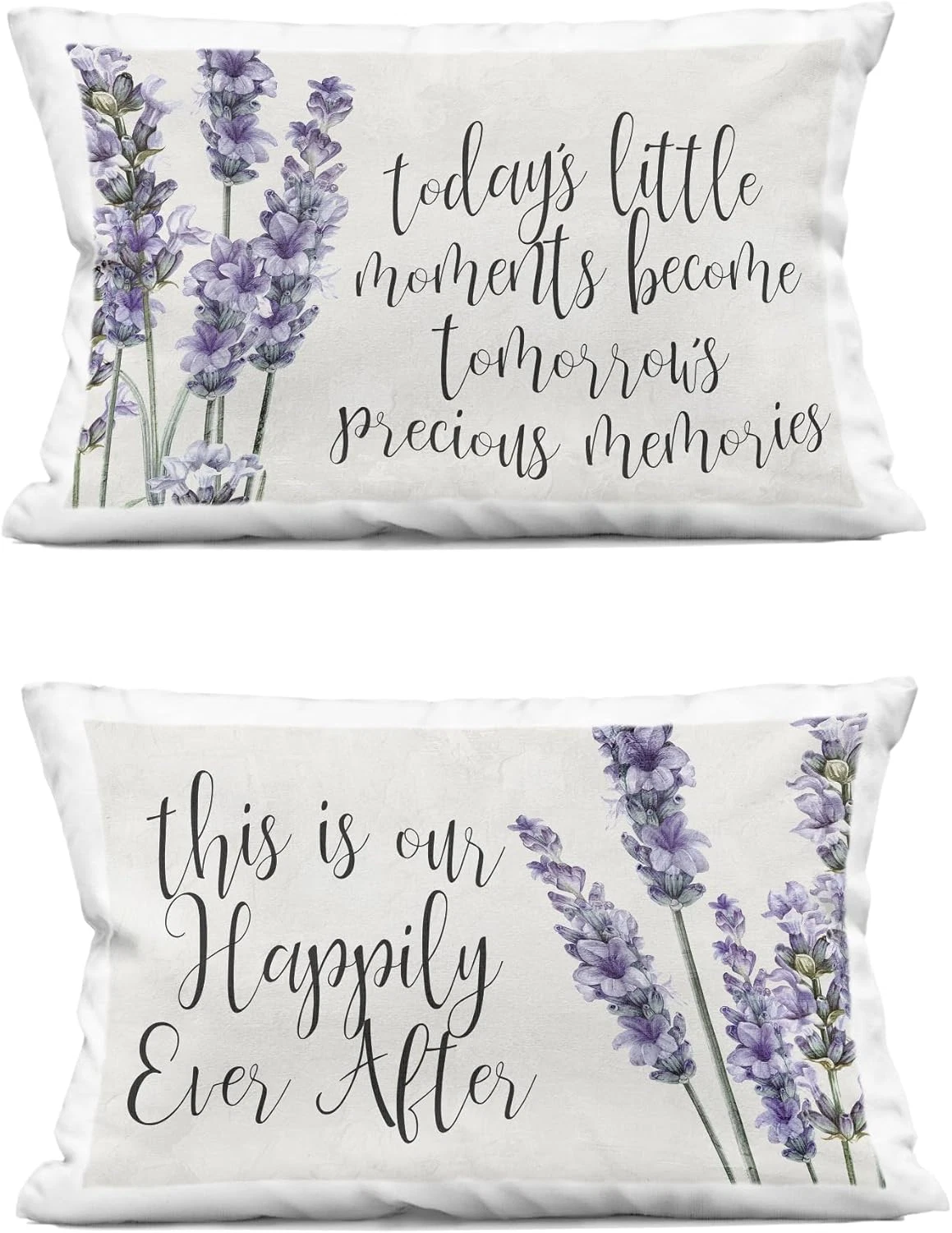 Lavender Moments Indoor Throw Pillows - Set of 2, 14x20, Purple