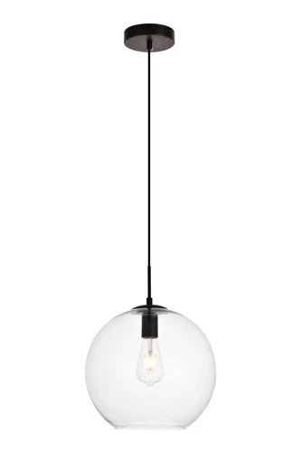 Elegant Lighting LDPD2114 Placido 1 Light 11-13/16"W Pendant - Black - Picture 3 of 3