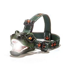 Dinosaur Kids Headlamp, T-Rex Dinosaur Led Headlamp Flashlight, Dinosaur Green