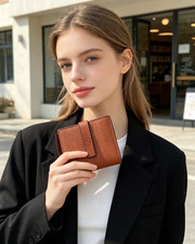 LOEWE Anagram Leather Bifold Wallet Card Holder L1125 9×12×3cm