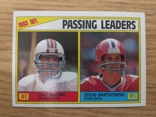 1984 Topps #202 1983 Passing Leaders Dan Marino Steve Bartkowsk Rookie RC