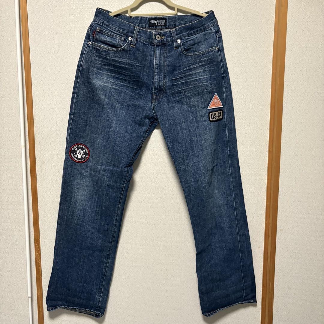 パンツ OLD STUSSY INDIGO STRAIGHT DENIM JEANS Stussy Indigo Denim Pants 32 Straight Fit Cotton Used JAPAN