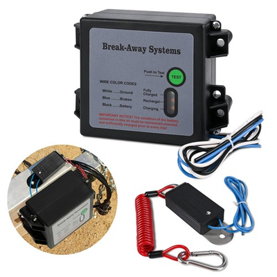 #ad OAMCE 12V Trailer Breakaway Kit with LED Test Light Electric Break Popular $55.02