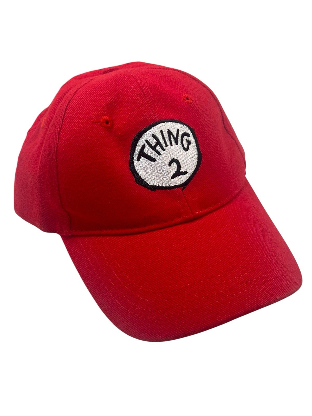 Thing 2 Adjustable Strapback Hat Red One Size Emb… - image 1