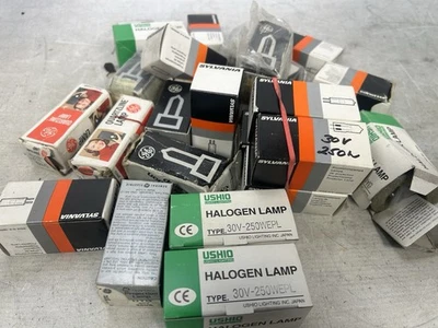 Sylvania/ GE/ Ushio Ampoules 250W 30V Halogène DYG Lot De 24 - Photo 1/4