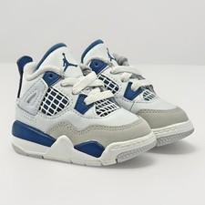 Size 2C Toddler Jordan 4 Retro Military Blue 2024 BQ7670-141 Defects/No Box
