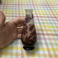 Antique Emile Galle Cameo Glass Cabinet Vase