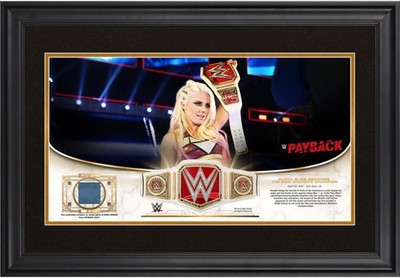 Alexa Bliss Framed 10'' x 18'' 2017 Payback Collage w/Piece of MU Canvas - LE 250
