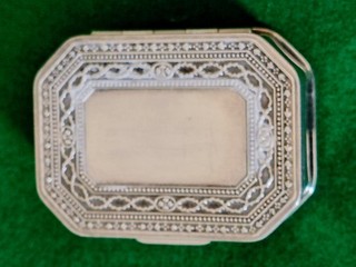 Vintage Sterling Silver Snuff Box 37.5g