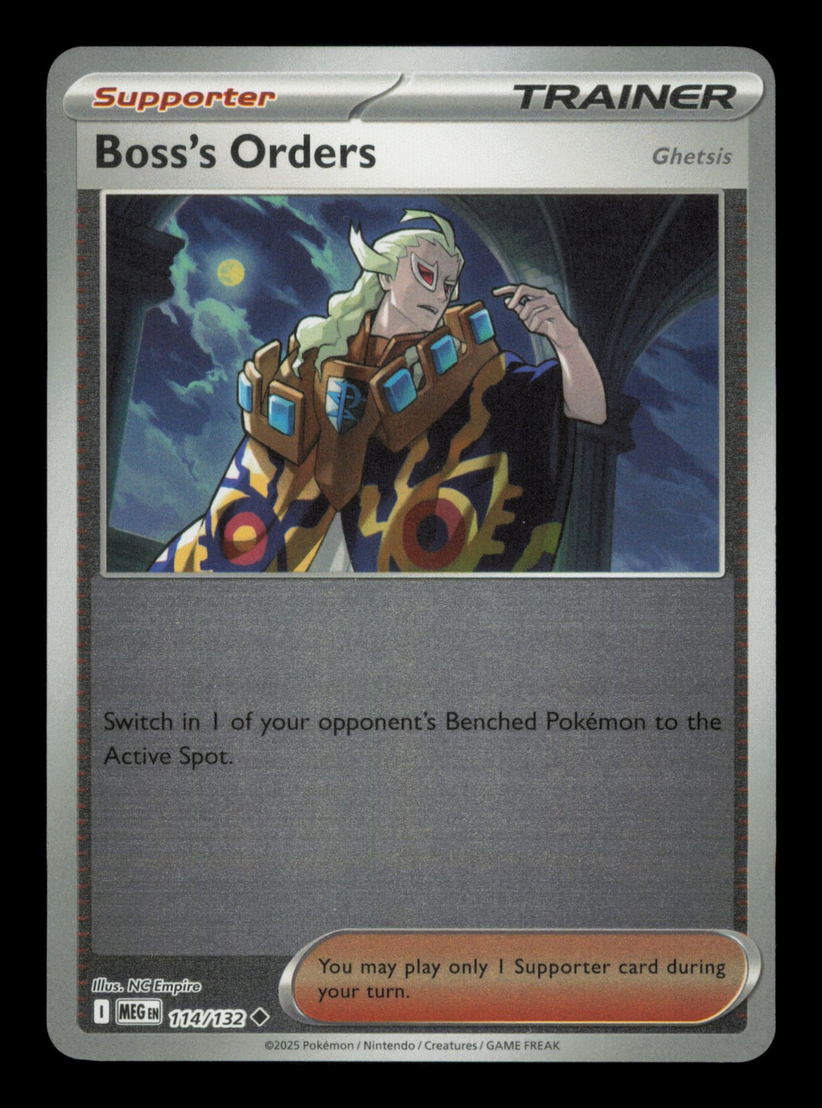 Boss's Orders [Ghetsis] Uncommon ME01: Mega Evolution 114/132 Reverse Holo NM