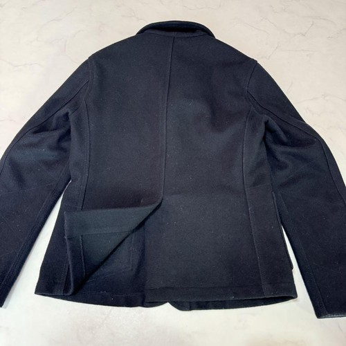 Filson Miner Wool Jacket Navy US 8/38 Showl Collar Logo Buttons Used - Picture 9 of 13