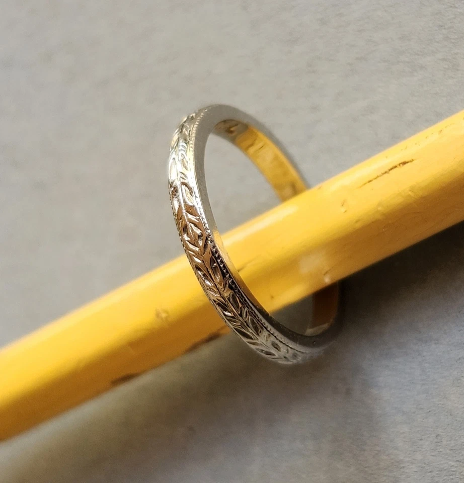 Alianza de boda filagrana paladio 2,5 mm 2,3 gr tamaño 5,75 Foto 3 de 4