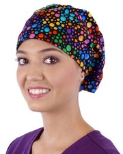Euro Style Riley Comfort Scrub Cap - Multi Colored Dots