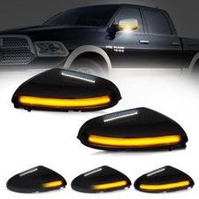 Sequential LED Side Mirror Turn Signal Smoked Cover Sequential Amber   White