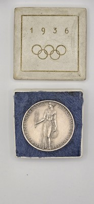 Olympische Spiele Berlin 1936 Offizielle Medaille Silber