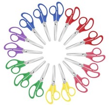 5" Kids Scissors Stainless Steel Blades Comfort-Grip Handles for DIY,Arts,School