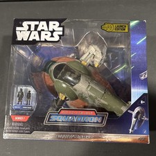 New Star Wars Micro Galaxy Squadron Boba Fett's Starship  Launch Edition Series 1
