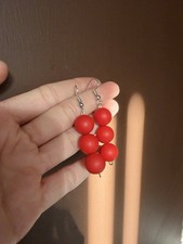 Cherry Earrings Christmas Earrings Resin Cute Earrings for Women Trendy