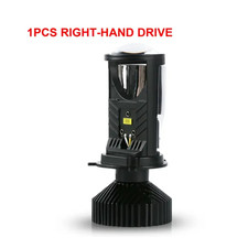 LED Projector Headlight Bulbs H4 Mini Lens Bi-LED 90W 6000K Fan Cooling