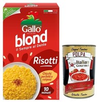 Gallo Riso Blond Risotti 100% Italienischer Reis 1Kg+Polpa