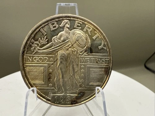 VINTAGE 1988 Standing Liberty 1 oz .999 Fine Silver Round