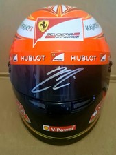 Rare Signed Kimi 'The Iceman' Raikkonen 2014 Ferrari Formula 1 1/2 Bell Helmet