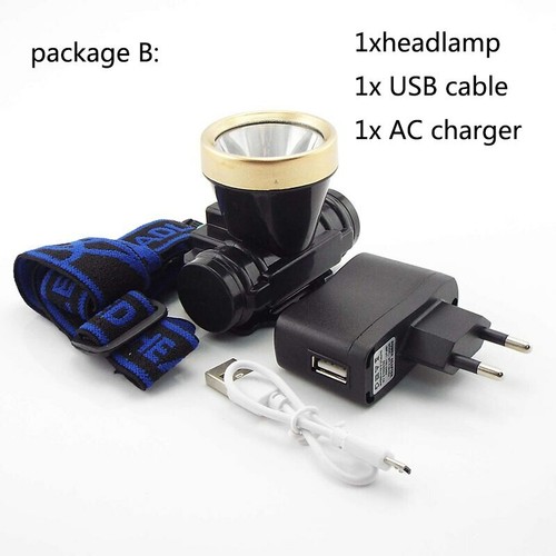 Potente faro LED cabeza frontal linterna faro recargable - Imagen 12 de 12