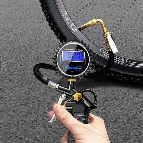 LCD Digital Reifenfüllpistole Luftdruckprüfer Druckluft Reifenfüller Manometer - Bild 6 von 8