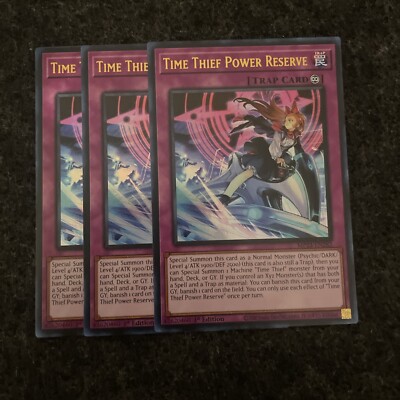 3x Time Thief Power Reserve 1st Edition Ultra Rare MP23-EN282 Yu-Gi-Oh!