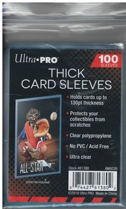 Pack-of-100-Ultra-Pro-130pt-Jersey-Relic-Memorabilia-Thick-Sleeves-Free-Shipping