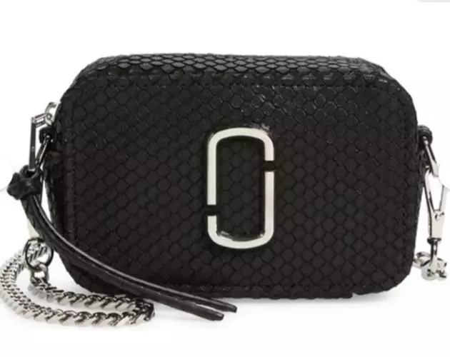 The softshot leather crossbody bag Marc Jacobs Black in Leather