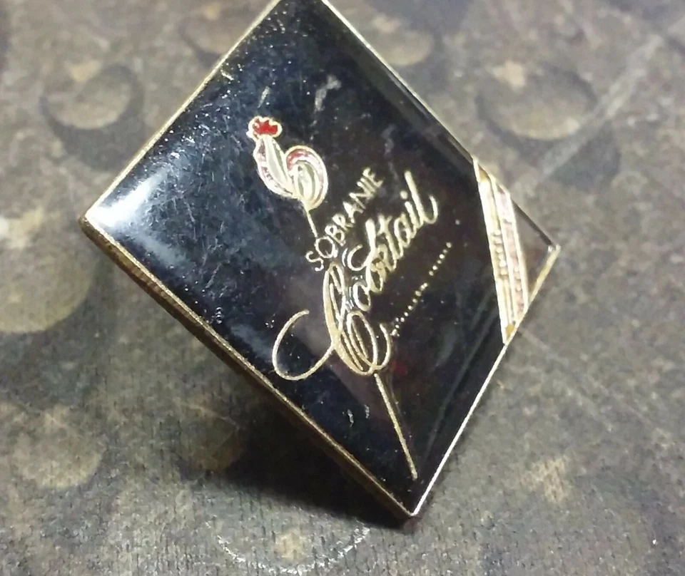 Insignia prendedor vintage de cóctel Sobranie Foto 2 de 3