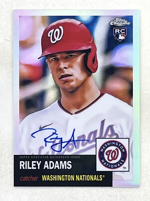 Riley Adams 2022 Topps Chrome Platinum Anniversary Refractor Auto RC /199 Card