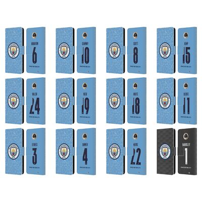 MAN CITY FC 2020/21 WOMEN'S HOME KIT GROUP 1 LEATHER BOOK CASE MOTOROLA PHONES