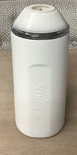 Vinglace' Wine Champagne Chiller Portable Vacuum Sealed Double Insulated White