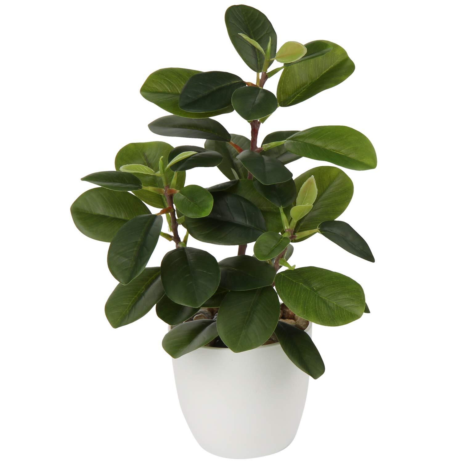 Artificial Plants Mini Camellia Potted Fake Plants Small Faux Plastic Plants ...-image
